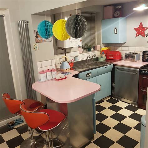 new retro style steel kitchen cabinets|retro kitchen decor 1950s.